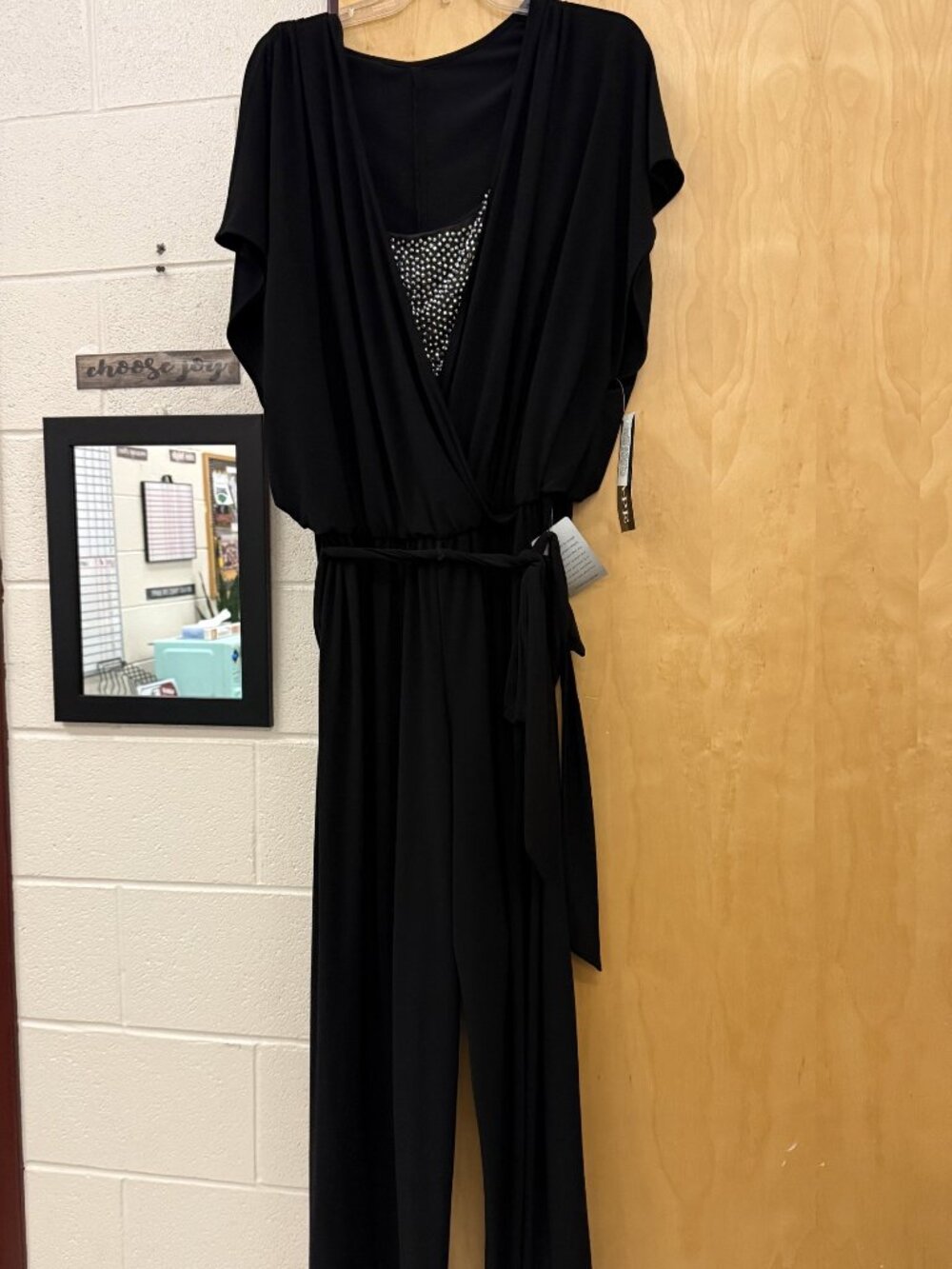 NWT XSCAPE Black Dressy Jumpsuit 18W